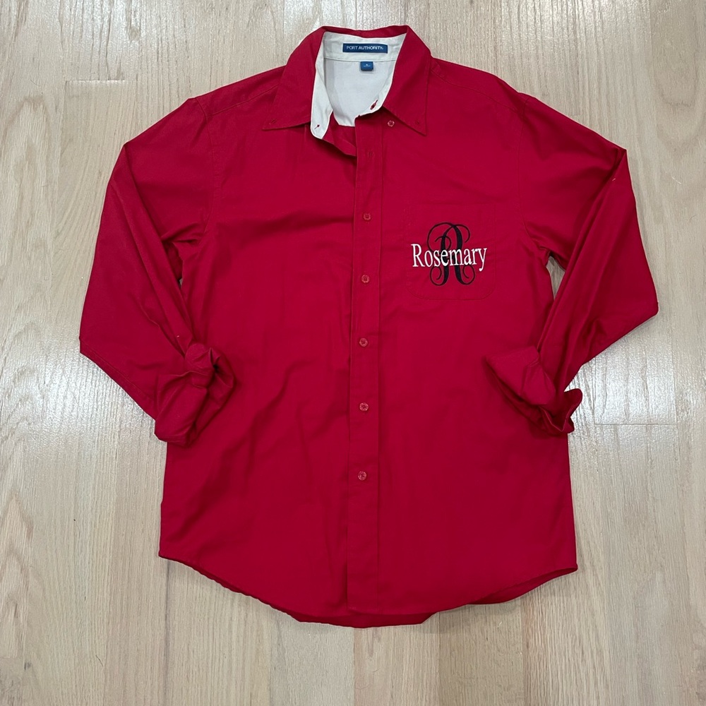 Custom embroidered  Rosemary Men's button down Shirt